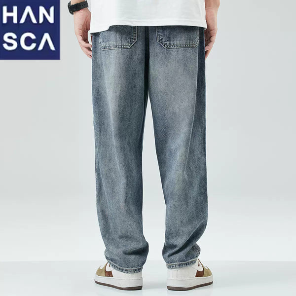 Hansca New Blue Hipster Straight Leg Casual Jeans